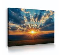 UIRINGART Tramonto Orizzonte Tela Arte Della Parete Paesaggio Scenico Immagini Opere d'Arte Stampe Moderna Natura Poster Pittura per Soggiorno Camera Da Letto Decor 50x80cm telaio interno