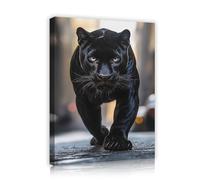 UIRINGART Urban Jungle Style Artwork Black Panther Canvas Wall Art Stampe di animali Poster moderno della fauna selvatica Murale per soggiorno Camera da letto Home Decor 30x40cm telaio interno