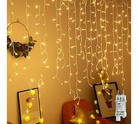 UISEBRT 15m LED Luci Stringa - 600 LED Lucine Led bianca calda con 8 Modelli, IP44 impermeabile Tenda Luminosa per Decorazioni Interni e Esterni, Natale, Halloween, Party, Garden
