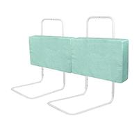 UISEBRT 2 sponde per letto da 60 cm, protezione anticaduta per letto per bambini, 5 fori, regolabili in altezza, protezione di sicurezza per bambini, neonati e bambini, 120 cm, verde