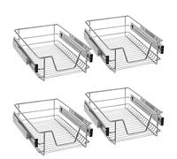 UISEBRT 4X Cassetto Telescopico Cucina 40cm - Mobili Cucina Cestello con Binario (40cm)