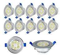 UISEBRT 6 Faretti Led da Incasso ultrasottili - 20x3W da soffitto e per l’illuminazione da interno, Lampada da Incasso per Cartongesso, 230V, 270 Lumen, Bianco Caldo, per cappa da cucina