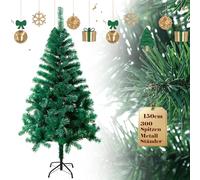 UISEBRT Albero di Natale Artificiale 150cm - Albero di Decorazione con Supporto in Metallo, Verde (PVC Verde, 150cm)