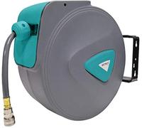 UISEBRT Avvolgitubo per aria compressa, 20 m, avvolgitubo automatico con attacco rapido, colore grigio