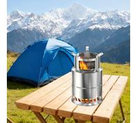 UISEBRT Braciere 3 in 1 senza fumo con custodia, fornello portatile da campeggio in acciaio inox, piccolo braciere con posacenere rimovibile per campeggio, picnic, barbecue, viaggi