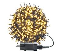 UISEBRT Catena Luminosa esterno interno 100m - Decorazione per Halloween, Natale, Pasqua, Matrimonio, Festa, con 8 modalità di luce, impermeabile IP44 (100m 1000LED, Bianco caldo)