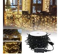 UISEBRT Catena Luminosa esterno interno 80m - Decorazione per Halloween, Natale, Pasqua, Matrimonio, Festa, con 8 modalità di luce, impermeabile IP44 (80m 800LED, Bianco caldo)