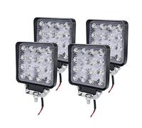 UISEBRT Faro da lavoro a LED, 12 V, 4 x 48 W, per fuoristrada, riflettore per retromarcia, IP67, impermeabile per trattore, SUV, ATV