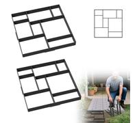 UISEBRT Mattoni per pavimentazione, forma quadrata per calcestruzzo, cemento, per il fai da te, per il fai da te, giardino, sentieri, persone, 50 x 50 x 4,5 cm, 2 pezzi