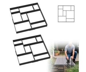 UISEBRT Mattoni per pavimentazione, forma quadrata per calcestruzzo, cemento, per il fai da te, per il fai da te, giardino, sentieri, persone, 50 x 50 x 4,5 cm, 2 pezzi