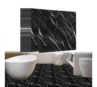 UISEBRT Piastrelle autoadesive per pavimenti in PVC, effetto cemento, piastrelle adesive al metro, per cucina, bagno, corridoio, soggiorno, 30 cm x 30 cm (modello I, 27 pezzi per circa 2,51 m²)