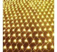 UISEBRT Rete di luci LED 6 x 4m decorazione per interni ed esterni, Catene Luminose con 8 modalità di illuminazione per feste di matrimonio Natale Halloween, Impermeabile (6 x 4m, Bianco caldo)
