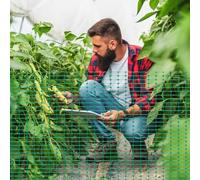 UISEBRT Rete di protezione per recinzioni in plastica, per edilizia, da giardino, flessibile, verde, 1 x 50 m