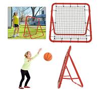 UISEBRT Rete Elastica da Calcio con Rimbalzo - Rebounder Kicker Porta da Calcio, Altezza e Angolazione Regolabili con 5 livelli, per bambini, sport, baseball, basket, 100 x 100 x 65cm Rosso