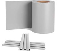 UISEBRT Strisce di protezione in PVC per recinzioni a doppia asta, 65 m x 19 cm, con 30 clip di fissaggio, pellicola protettiva per recinzione da giardino e balcone, grigio
