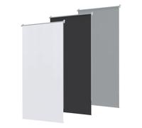 UISEBRT Tenda a rullo oscurante senza fori, Klemmfix, protezione solare (grigio, 110 x 160 cm)