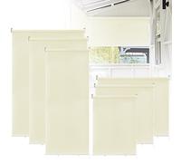 UISEBRT Tenda avvolgibile verticale per esterni Tenda a Rullo Oscurante, Tenda Parasole Antivento Privacy per Balcone, Terrazzo, protezione dai raggi UV (180 x 140 cm, Beige)