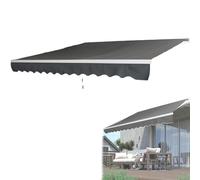 UISEBRT Tenda da sole in alluminio per Balconi con Braccio Articolato Tenda Parasole a Cassonetto Snodabile protezione solare (Grigio Scuro, 250 x 200 cm)
