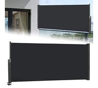 UISEBRT Tenda da sole laterale allungabile, 120 x 300 cm, per balcone, giardino, antracite