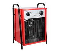 UISEBRT Termoventilatore elettrico professionale da 9 KW con 3 livelli di riscaldamento, termostato integrato, protezione da sovraccarico, riscaldamento da costruzione, 9000 Watt