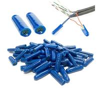 UISKEDS Connettori per cavi riempiti di gel tipo B, terminale proiettile, contatto in silicone, isolamento in PVC, blu (100 pezzi)