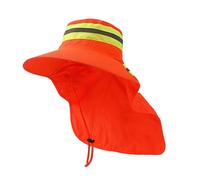 UISLA Cappello da Sole Riflettente di Sicurezza Durante la Notte, Tesa Larga Esterna ad Alta visibilità(Fluorescent Yellow)