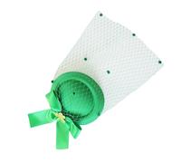 [Uitndvyte] Cappello a rete verde per capelli, cappello da strega, per raccogliere il giorno dello Stpatricks e la festa a tema, maschera per il viso, cappelli