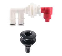 Uitndvyte Set aeratore a doppia funzione con cancello di scarico per pescherecci vivi, resistente all'acqua dell'oceano, set di cancelli aeratori professionali per pescatori con doppio porto