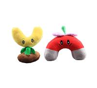 Uiuoutoy - Peluche a forma di funghi, con motivo a piante e zombie, in PVC, con magnete dorato, 16 cm