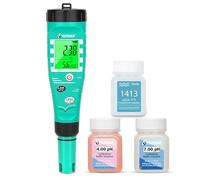 UIUZMAR Misuratore di pH EC TDS Idroponica, phmetro Acqua 4 en 1 | Simultanea di pH TDS Temp, per Aeroponica, Acquario, Laghetto, Sistema Idroponico
