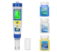 UIUZMAR Misuratore Elettronico Cloro e pH Piscina, Misuratore Digitale di Sale e Cloro Libero, pH, EC, TDS, Salinità, ORP e Tester di Cloro 7 in 1 per Idroponica, Acquari, Piscina e Spa