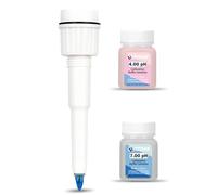 UIUZMAR Sonda pH Sostitutiva e Soluzione di Calibrazione del pHmetro (4,00 e 7,00) per Misuratore di pH Alimentare UIUZMAR, Elettrodo pH Sostituibile