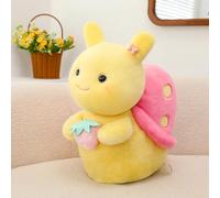 Uixxducc Peluche a forma di lumaca, dolce lumaca di peluche, morbido giocattolo per giocare e coccole, regalo per ragazze, ragazzi, bambini e adulti (22 cm, rosa)