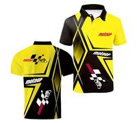 UIXXXMCYQ Polo da Uomo 3D A Maniche Corte per M.o.to.G.P Stampa Patchwork Mezza Manica Comoda Maglietta Intima Golf Colletto T-Shirt Leggera Abbigliamento-HuangSe||s