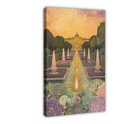 UIYTYBGAG Poster su tela "Giardini incantati del reale", decorazione per camera da letto, paesaggio, regalo, 60 x 90 cm