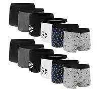 Uizuooy Mutande Bambino Boxer Ragazzo Slip Bambino Comodi Boxer Uomo Cotone Elasticizzato 8-16 Anni Pacco da 12 UN1 134-140