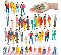 UJBVCX 50 Pezzi Mini People Figurine de Miniature Figure Diverse Pose Modello in Scala 1: 50 per Scene in Miniatura Progetto Architettonico