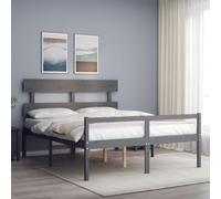 UJCHVHN Articolo-Senior Letto senza materasso grigio King Size in legno massello, Letti e accessori, Letti e telai letto