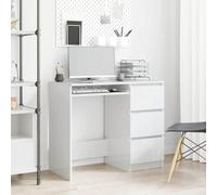 UJCHVHN Item-Desk - Scrivania da ufficio in legno ingegnerizzato, 90 x 45 x 76 cm, colore: Bianco lucido