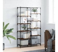 UJCHVHN Libreria Libreria in Rovere Marrone 100x32x170 cm Legno e Ferro Ingegnerizzato, Scaffalature, Librerie & Mensole