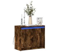 UJCHVHN Listello con LED in rovere fumé 72 x 34 x 61 cm in legno ingegnerizzato, armadi e contenitori, buffet e credenze