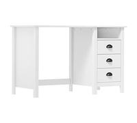 UJCHVHN Scrivania Hill con 3 cassetti, 120 x 50 x 74 cm, in legno di pino massello, scrivania da ufficio
