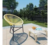 UJCHVHN Sedia da giardino Acapulco Poly Rattan BeigeOutdoor Sedie per esterni