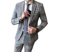 UJDKCF Pantaloni per Giacca da Uomo a Due Pezzi da Uomo qian hui ge Asian L is EUR S