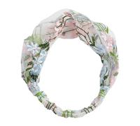 UJEDFHV Bandana Donna Semplice fascia for capelli da donna con ricamo floreale in pizzo, accessorio for il viso, copricapo, turbante(Blue)