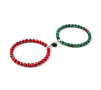 UJEDFHV braccialetto di perline Braccialetto magnetico a forma di cuore da 2 pezzi, bracciale classico for amanti del, braccialetto dell'amicizia donna(Color-16)