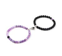 UJEDFHV braccialetto di perline Braccialetto magnetico a forma di cuore da 2 pezzi, bracciale classico for amanti del, braccialetto dell'amicizia donna(Color-12)