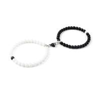 UJEDFHV braccialetto di perline Braccialetto magnetico a forma di cuore da 2 pezzi, bracciale classico for amanti del, braccialetto dell'amicizia donna(Color-03)