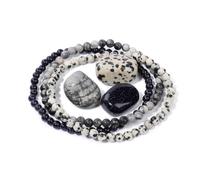 UJEDFHV braccialetto di perline Set di braccialetti con perline in pietra naturale da 4,0 mm for donne e uomini(No.7 with stone)