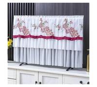 UJEDFHV Copertura Tv Per Esterni Lace TV Dust Cover Desktop Wall Mounted LCD Turn On The Simple Hanging For Household Use Without Removing It(Color21,160 x Height 95cm)